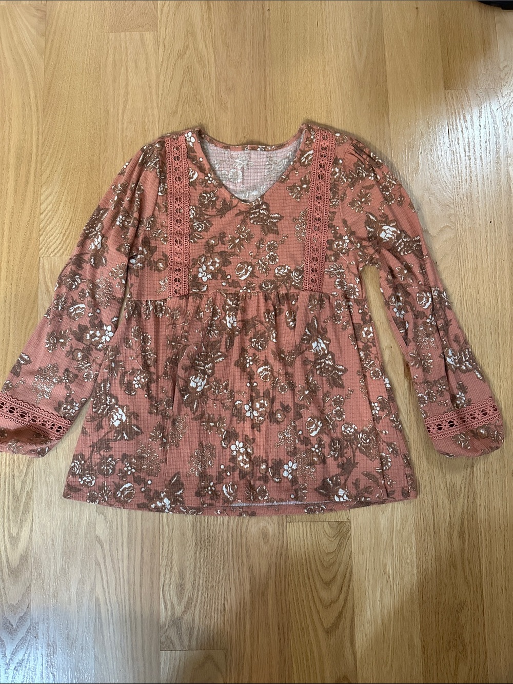 Size medium long sleeve top in dusty rose
